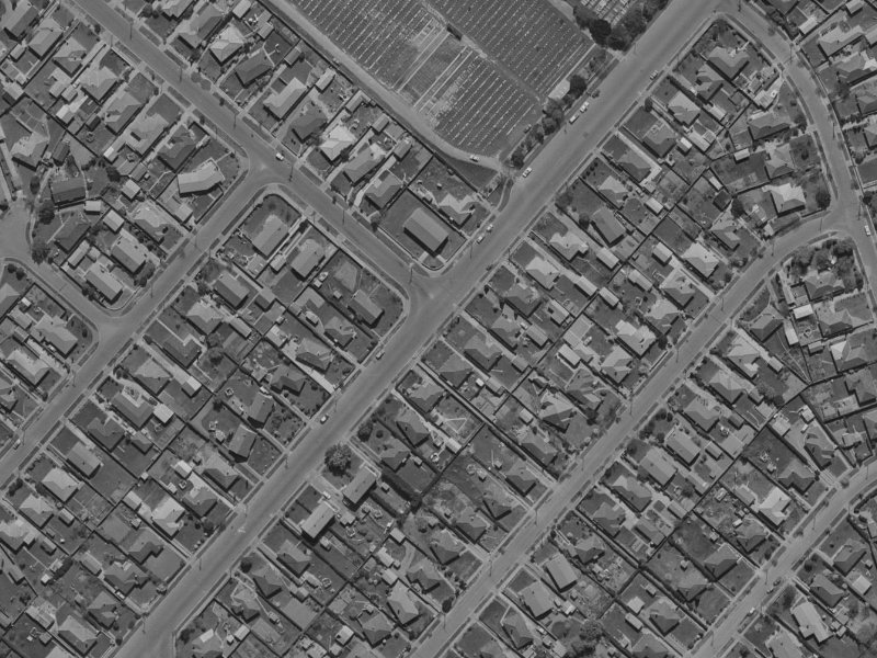 164 Grahams Road from the air, 1970-1974