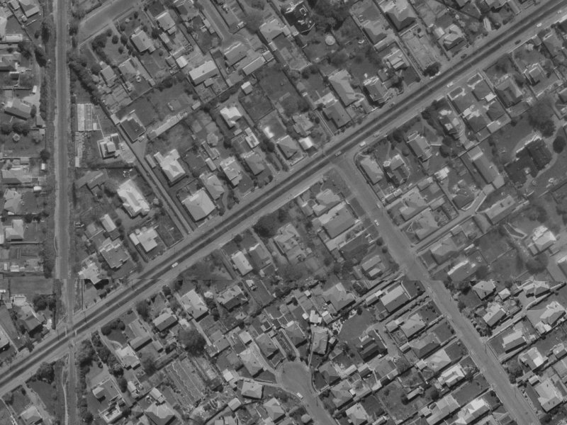 156 Blighs Road from the air, 1970-1974