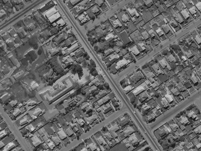 427 Papanui Road from the air, 1970-1974