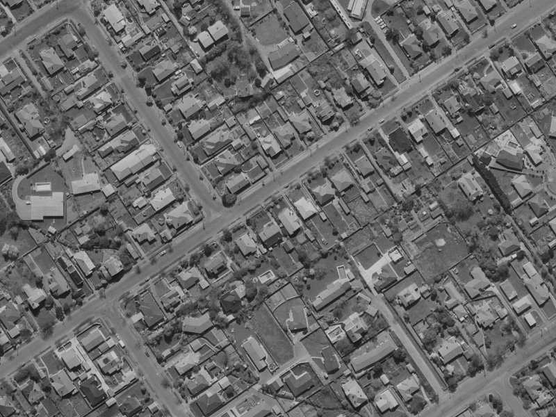 56 Tomes Road from the air, 1970-1974
