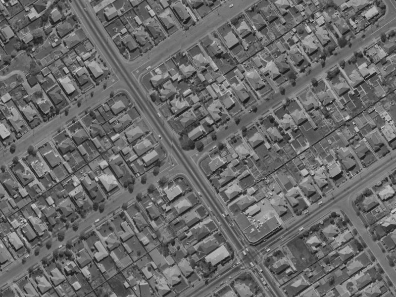 209 Knowles Street from the air, 1970-1974