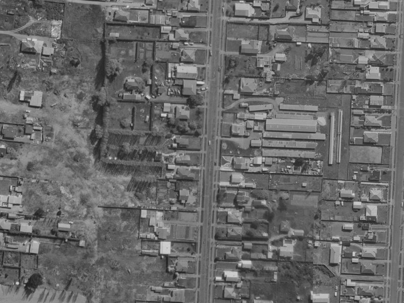 140A Palmers Road from the air, 1970-1974