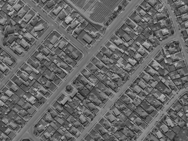162 Grahams Road from the air, 1970-1974