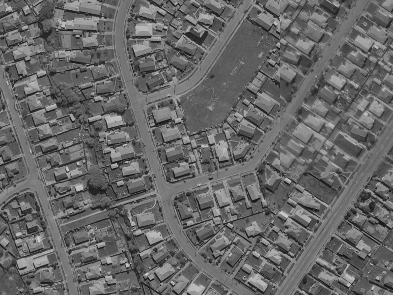 44 Springbank Street from the air, 1970-1974