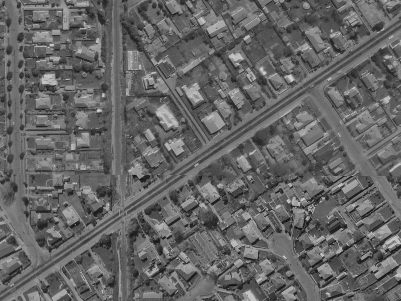 145A Blighs Road from the air, 1970-1974