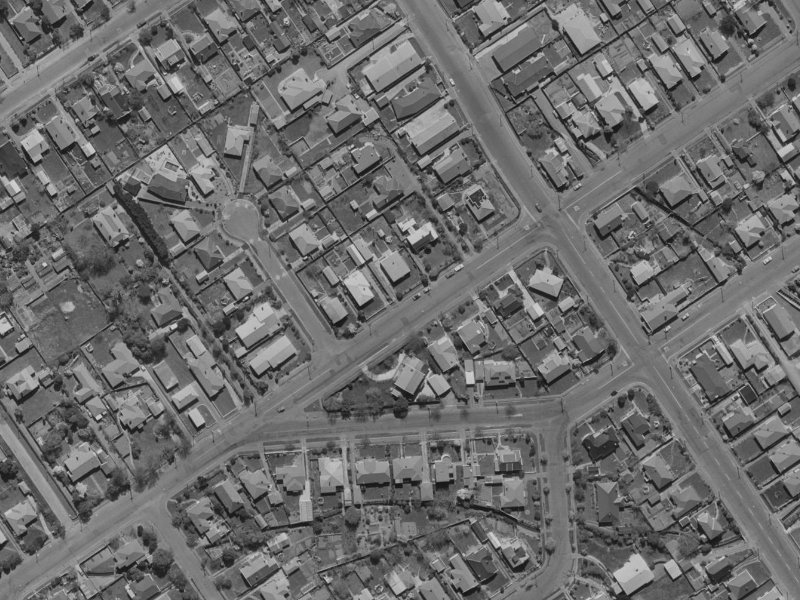 133 Mays Road from the air, 1970-1974