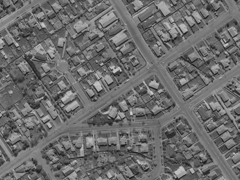 122 Mays Road from the air, 1970-1974