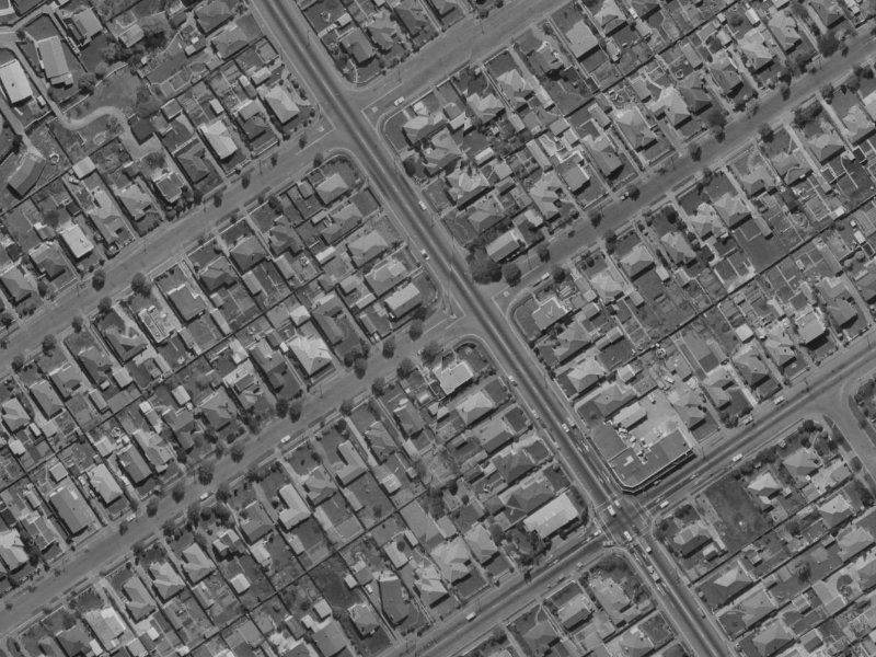208 Knowles Street from the air, 1970-1974