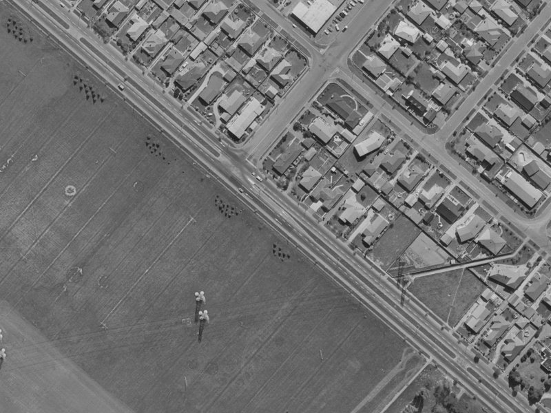 322 Memorial Avenue from the air, 1970-1974
