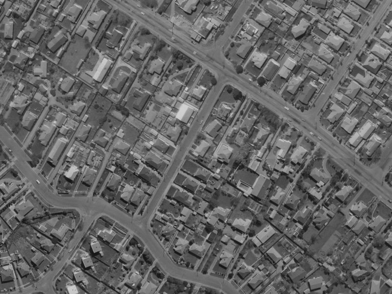 12 Murdoch Street from the air, 1970-1974
