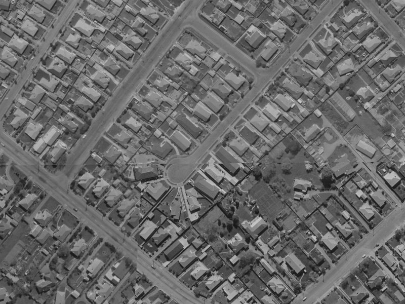 8A Hudson Street from the air, 1970-1974