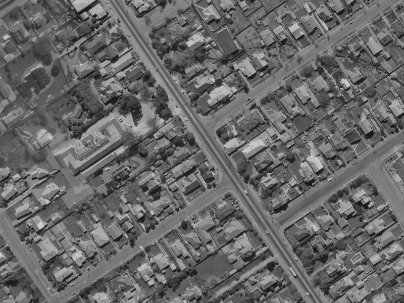 421 Papanui Road from the air, 1970-1974