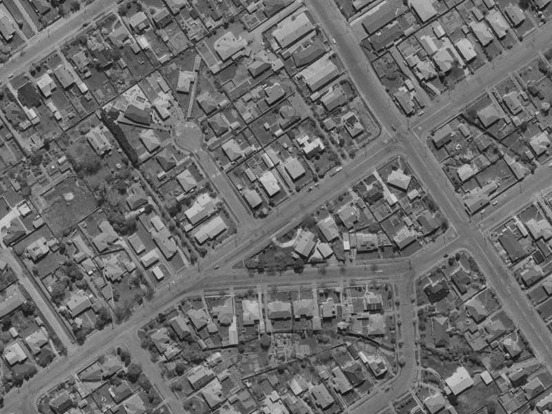 131 Mays Road from the air, 1970-1974