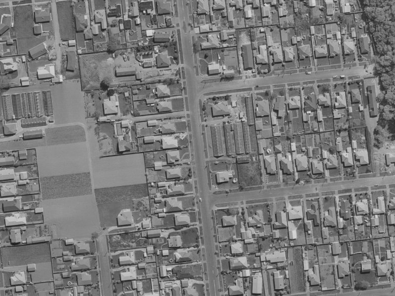 Queensbury Street from the air, 1970-1974