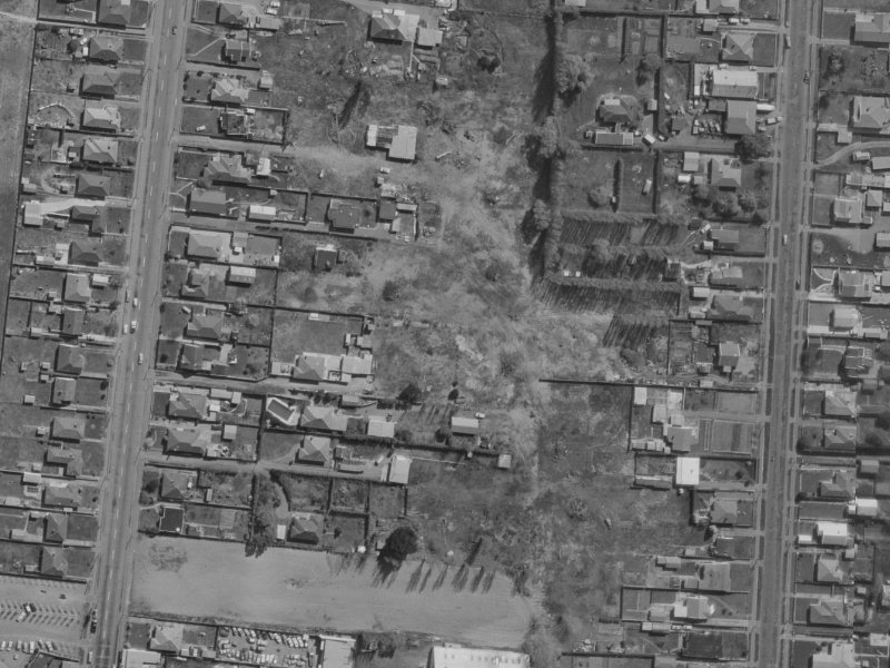 43 Caithness Street from the air, 1970-1974