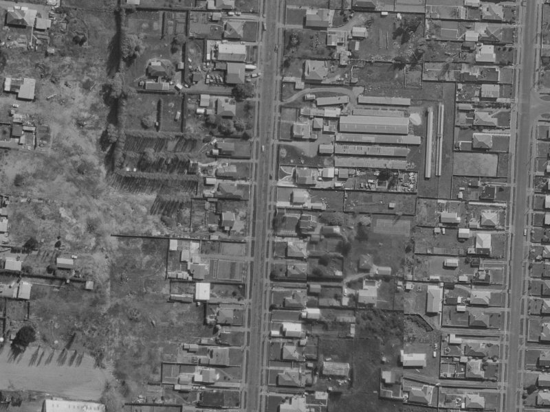 135 Palmers Road from the air, 1970-1974