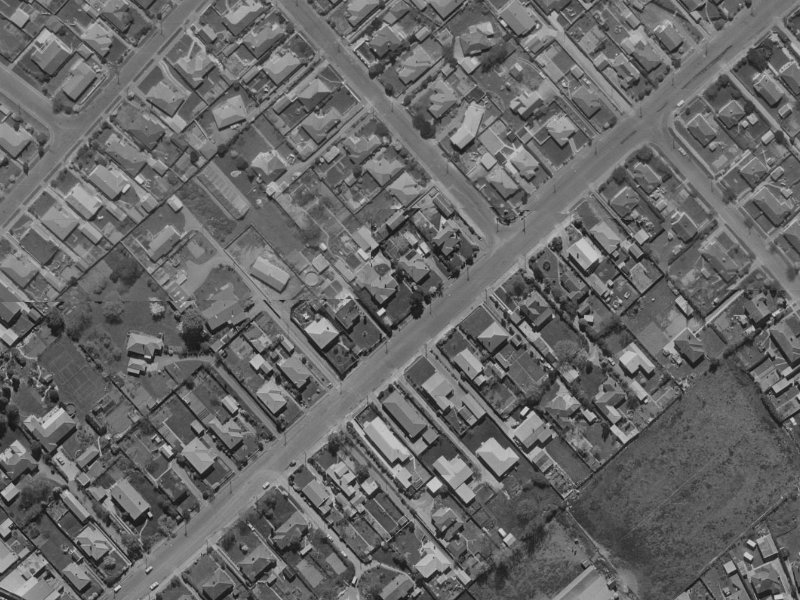 54 Aorangi Road from the air, 1970-1974