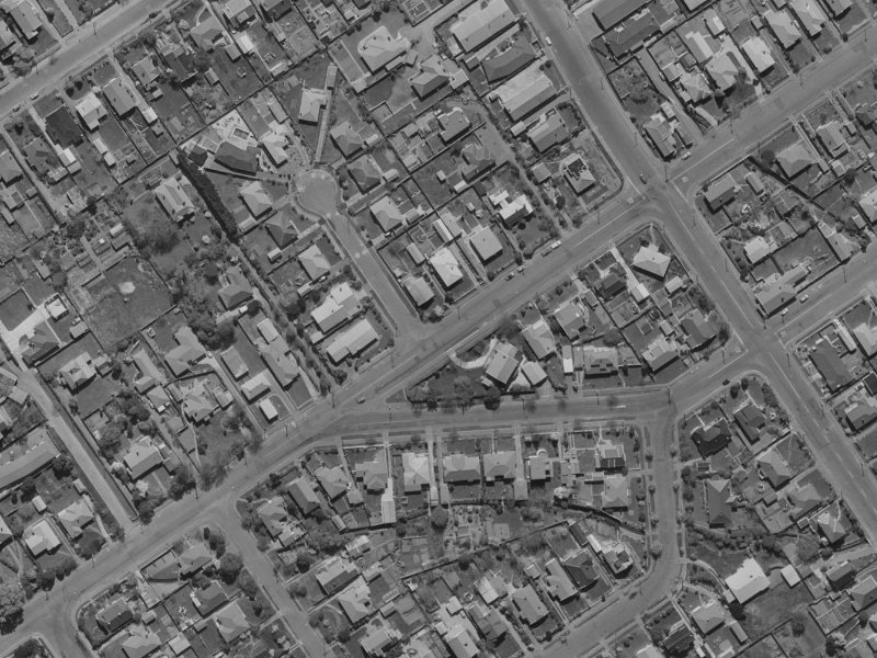 129 Mays Road from the air, 1970-1974