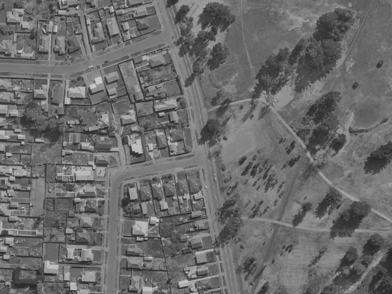 246A Keyes Road from the air, 1970-1974