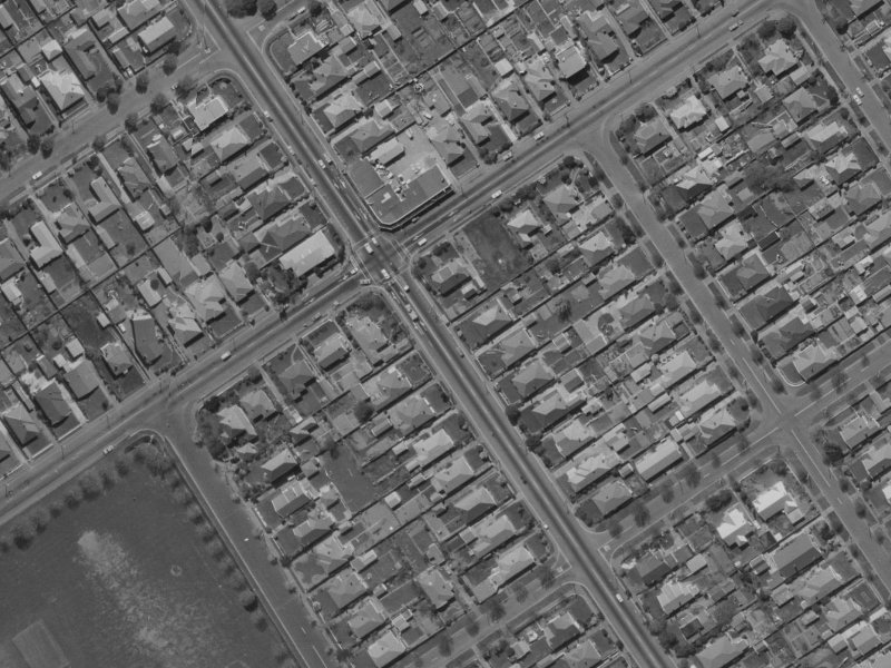 239-241 Cranford Street from the air, 1970-1974