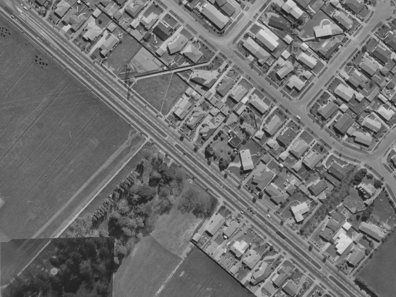 300 Memorial Avenue from the air, 1970-1974