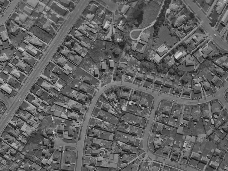 30-36 Hooker Avenue from the air, 1970-1974