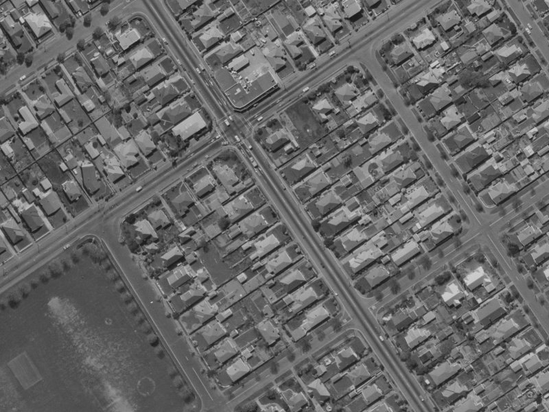 233 Cranford Street from the air, 1970-1974