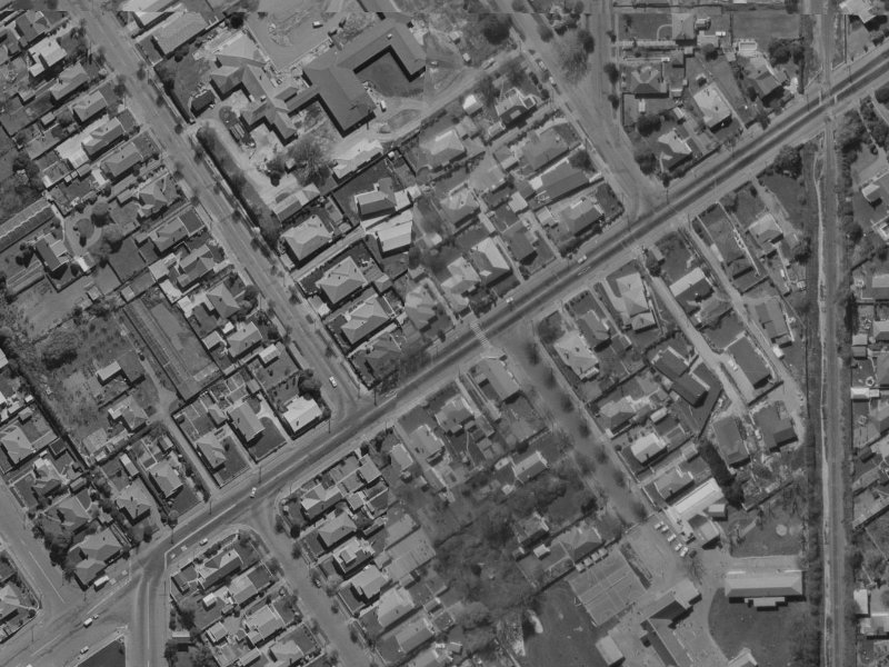 113 Blighs Road from the air, 1970-1974