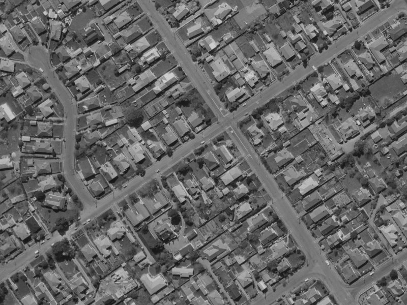 68 Hawthorne Street from the air, 1970-1974