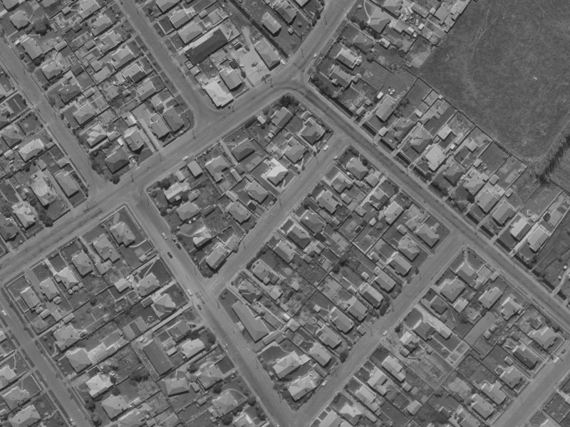 Squire Street from the air, 1970-1974