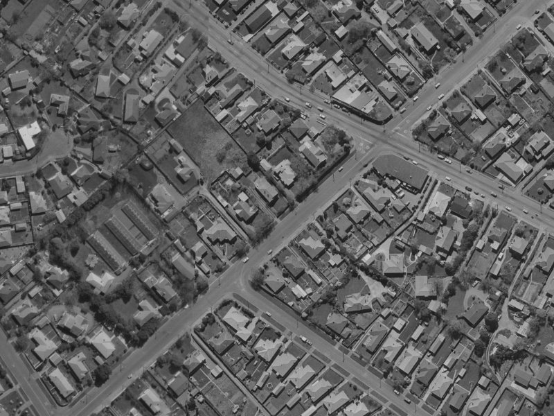96-100 Aorangi Road from the air, 1970-1974