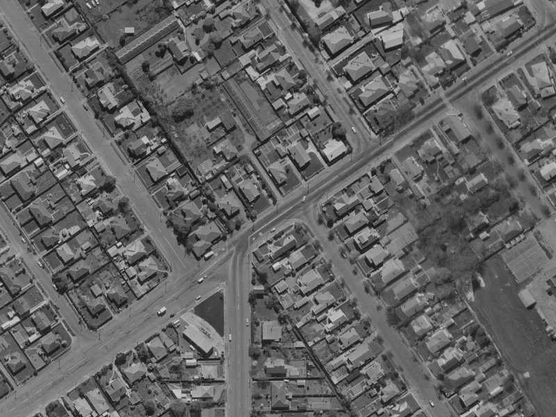 77 Blighs Road from the air, 1970-1974
