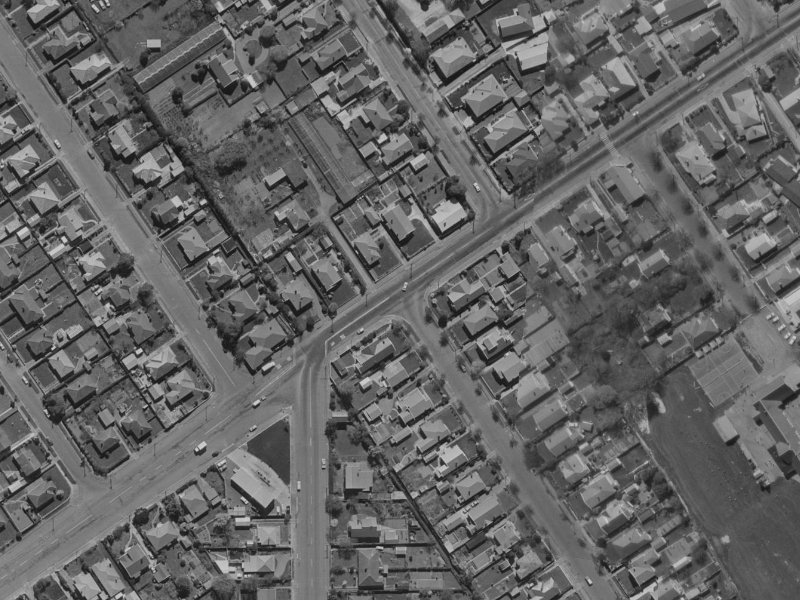 79 Blighs Road from the air, 1970-1974