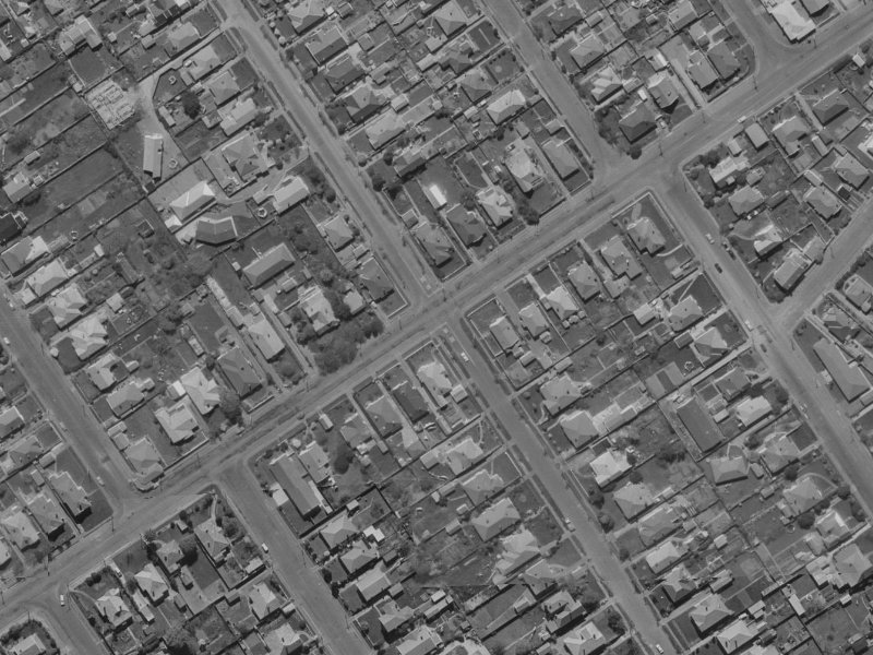 92 Francis Avenue from the air, 1970-1974