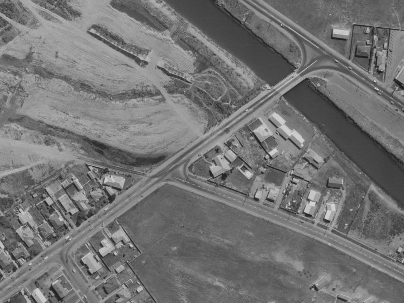 330 Wainoni Road from the air, 1970-1974