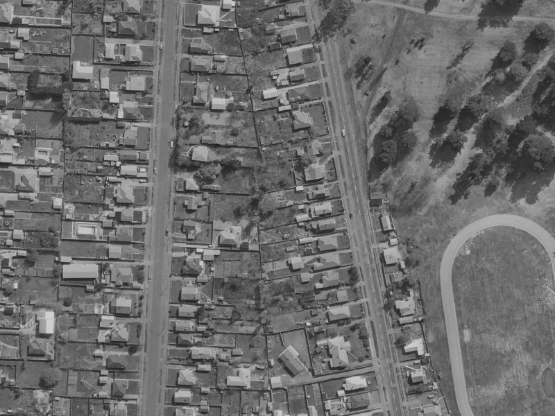 296 Keyes Road from the air, 1970-1974