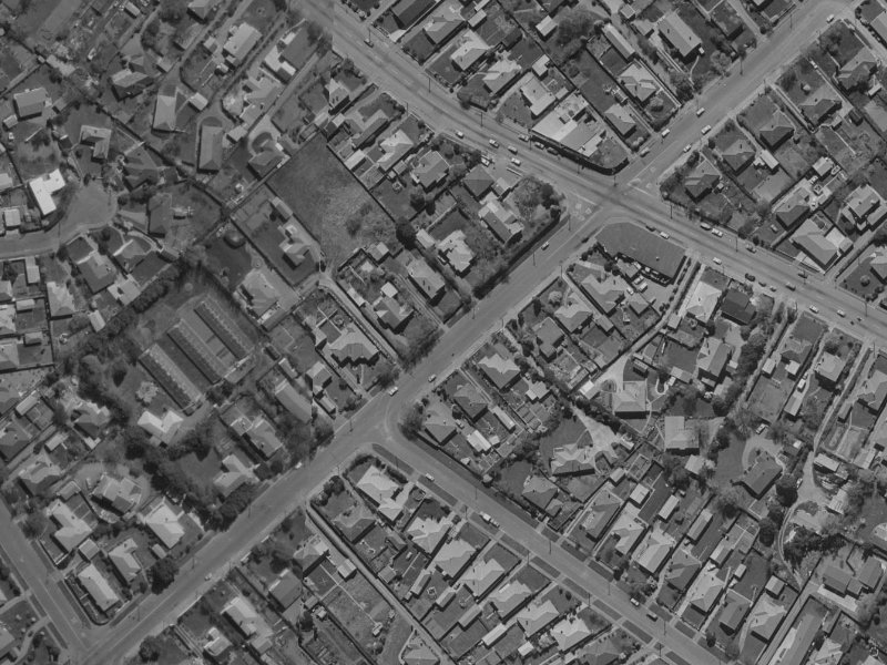 Aorangi road from the air, 1970-1974