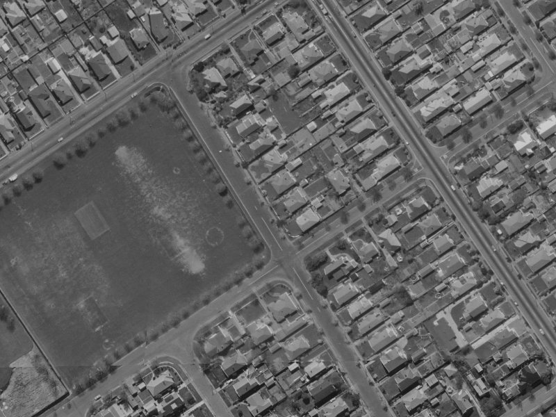 38 Roosevelt Avenue from the air, 1970-1974