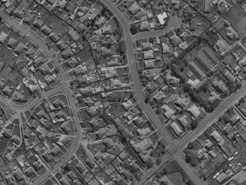 Brookside Terrace from the air, 1970-1974