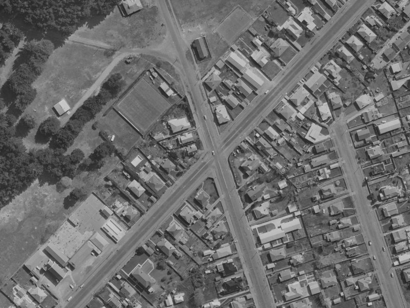 154 Shaw Avenue from the air, 1970-1974