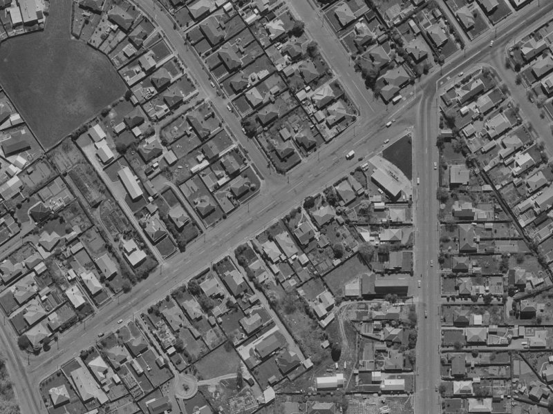 42 Blighs Road from the air, 1970-1974