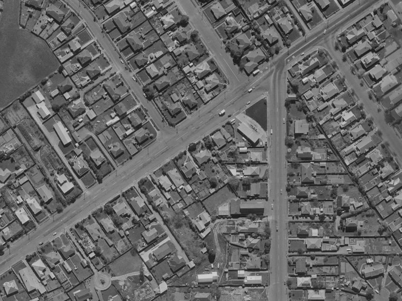 44 Blighs Road from the air, 1970-1974