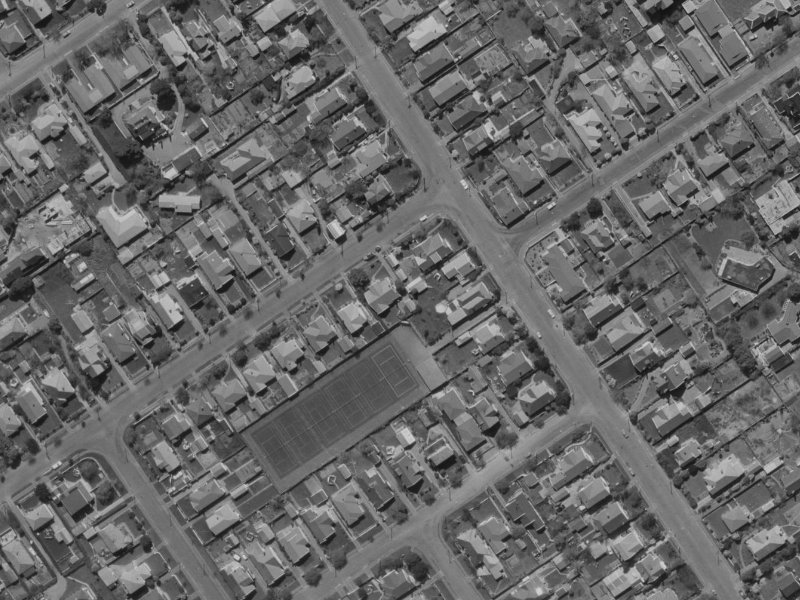 54 Halton Street from the air, 1970-1974
