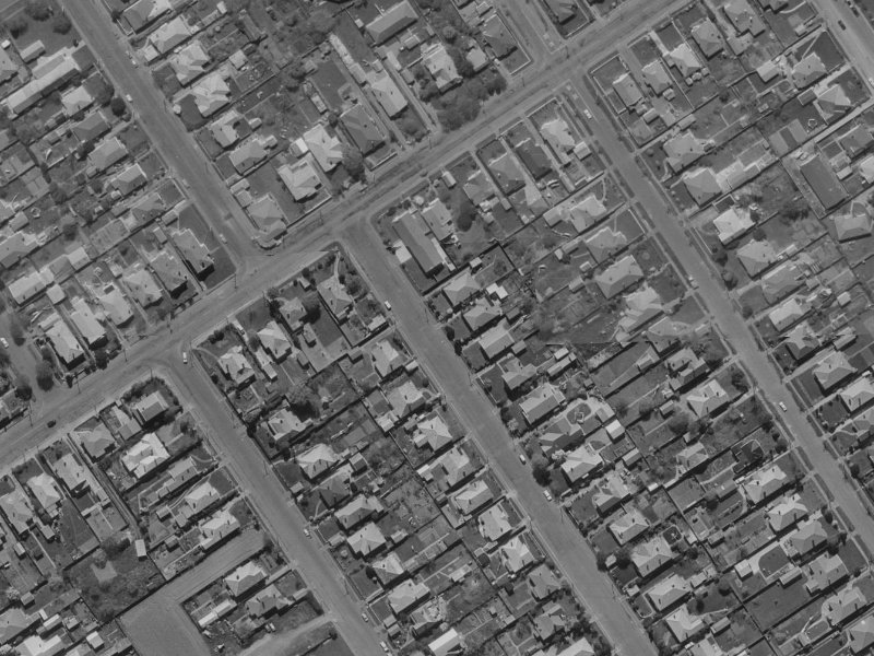 68 Mayfield Avenue from the air, 1970-1974