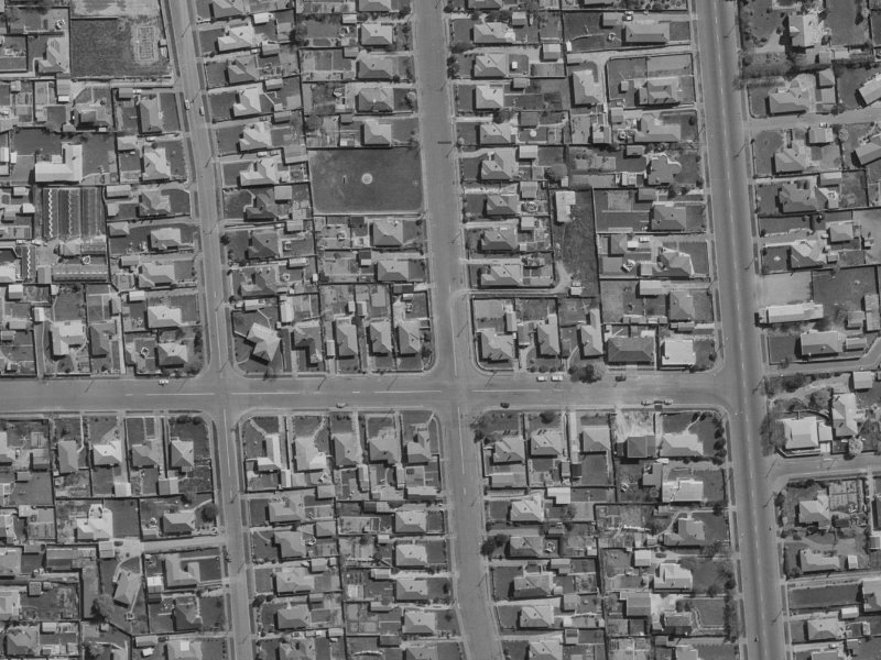 35 Sabina Street from the air, 1970-1974