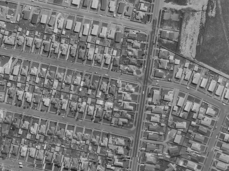 28 Woolley Street from the air, 1970-1974