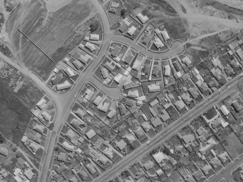 Doyle Place from the air, 1970-1974