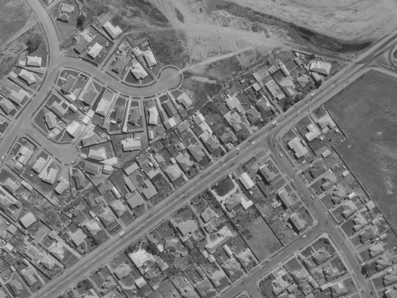 321 Wainoni Road from the air, 1970-1974