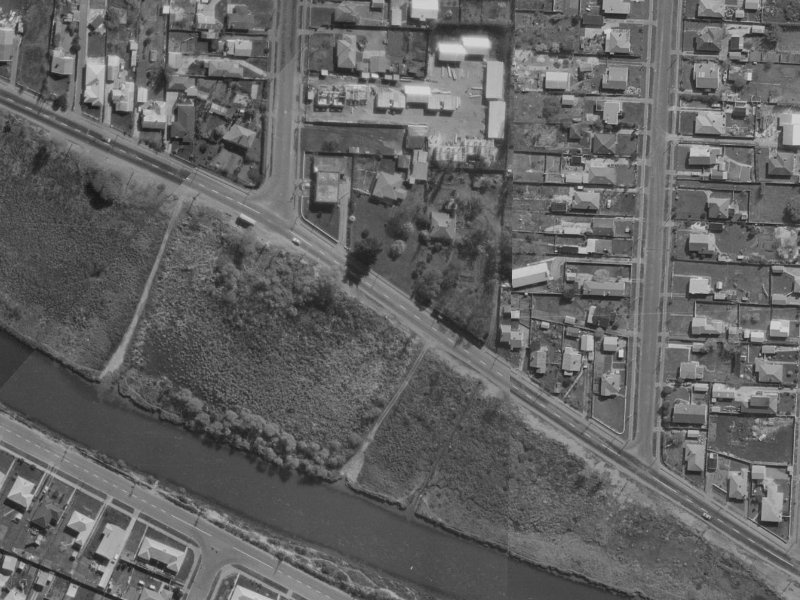 520A New Brighton Road from the air, 1970-1974
