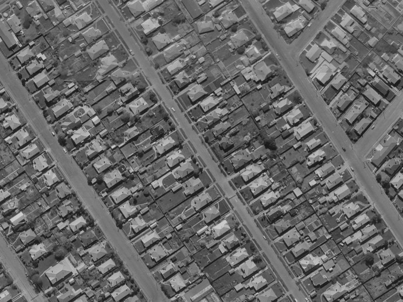 54 Francis Avenue from the air, 1970-1974